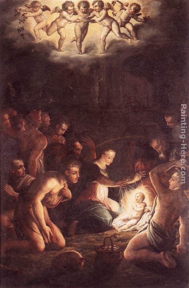 The Nativity painting - Giorgio Vasari The Nativity art painting